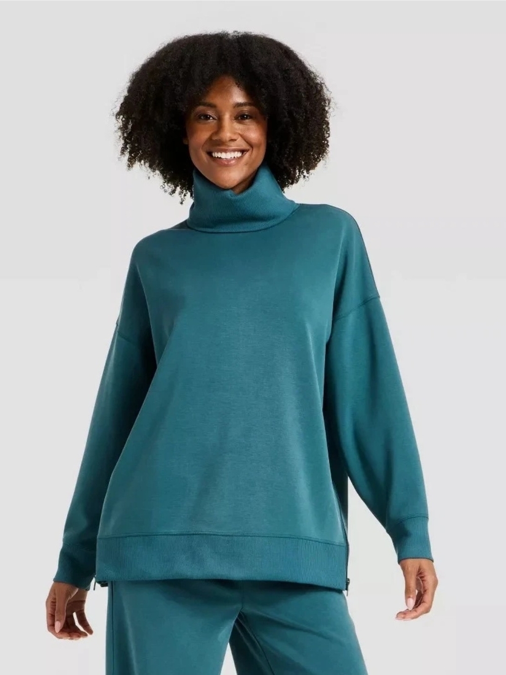 Women's Airy Sleek Funnel Neck Sweatshirt - All In Motion